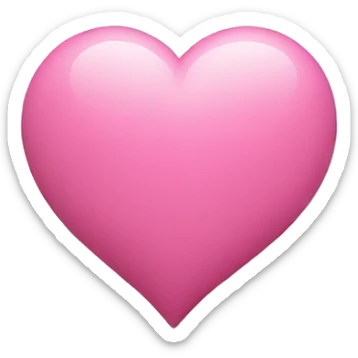 Pink heart with cloud sticker
