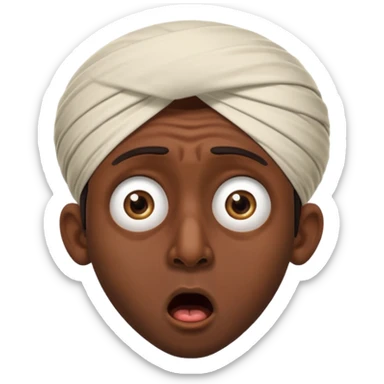 shocked indian man sticker