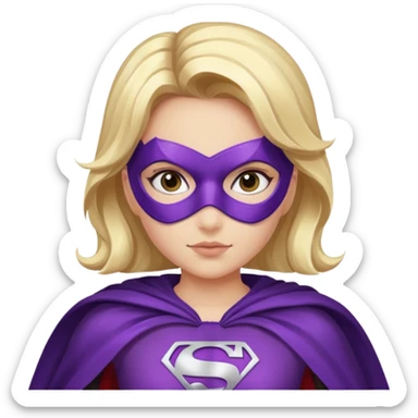 make a  girl purple super hero sticker