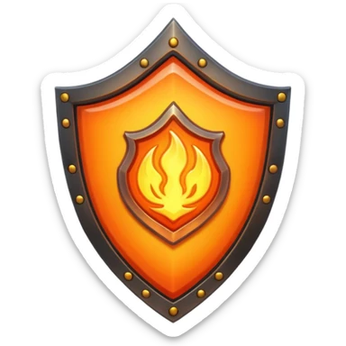 fiery shield sticker