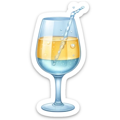 GLASS WITH FIZZ WATER WITHOUT STRAW sticker