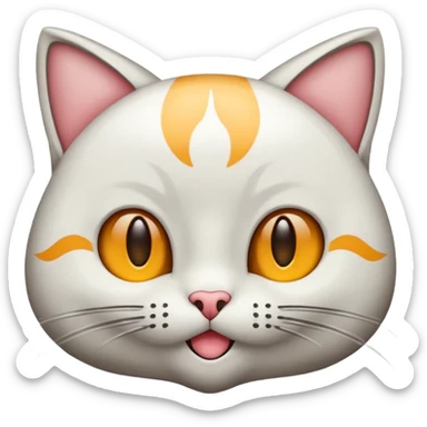 котик новогодний с бантом sticker