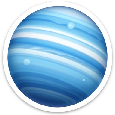 beautiful planet with multiple shades of blue rings around it sticker