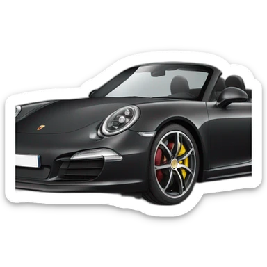 Porsche carrera 4s cabriolet noir sticker