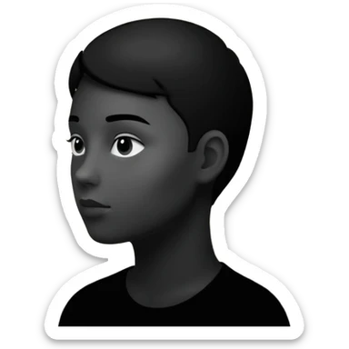 person silhouette under a dim lamp with shadows sticker