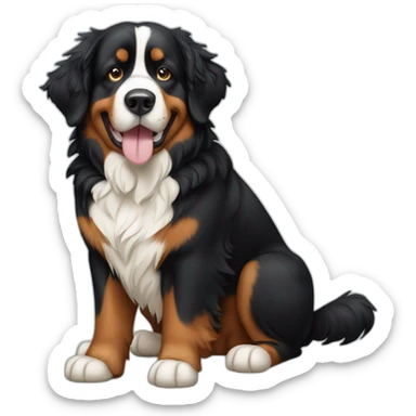 Bernese mountain dog fondue cheese sticker