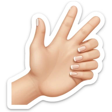 French manicure thumbs up sticker