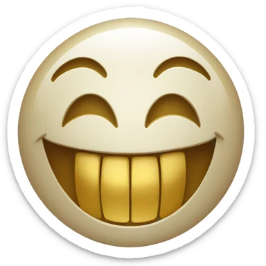 Smiley face with gold teeth sticker