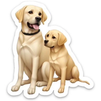 labrador and a blonde girl sticker