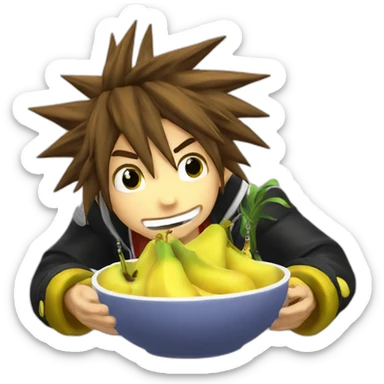 kingdom hearts sora eating star fruit sticker
