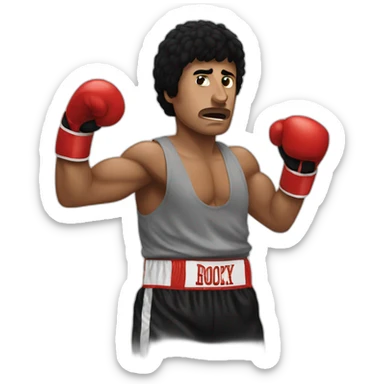 Rocky balboa who is boxing sticker