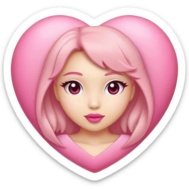 Coquette heart cute pink sticker