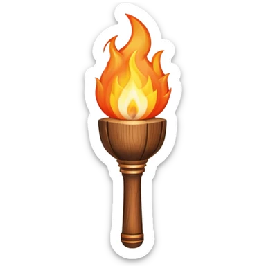 torch with flame sticker