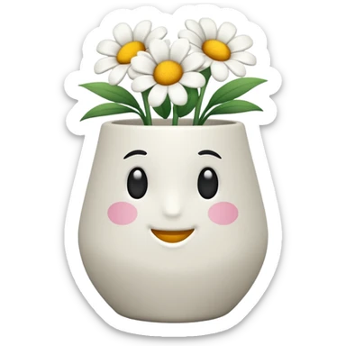 vaso branco sem flores sticker