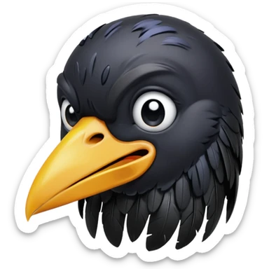 raven crow crying sticker