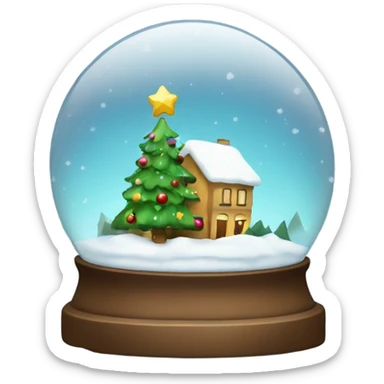 Christmas snowglobe sticker