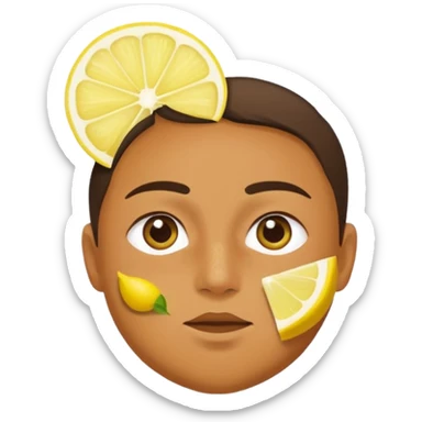 I show speed lemon face sticker