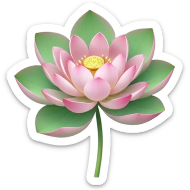 lotus flower with a pink bow sticker