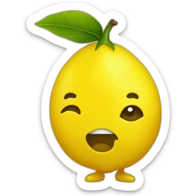 Citron qui marche sticker