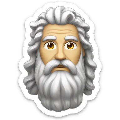 Zeus avec de la foudre sticker