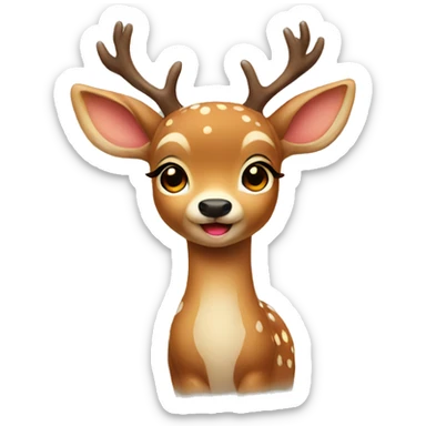 Cute deer sticker