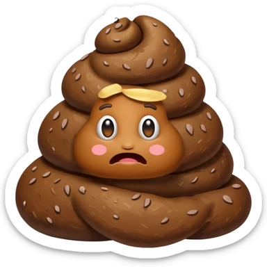 Poop for brains sticker
