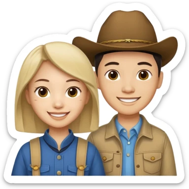 Chinese and Western white elites wearing grassroot clothing sticker