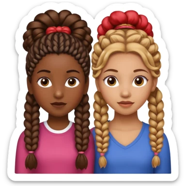 
- Two Brown Girls with Extension Braids:

- One Brown Girl with Hair Up:

- One Mixed Girl with Long Curly Hair:
- One Girl with Long Brunette Roots and Strawberry Blonde Ends: sticker