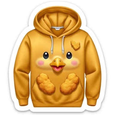 Chicken nugget hoodie  sticker