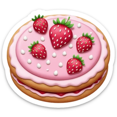Strawberry cookie sticker