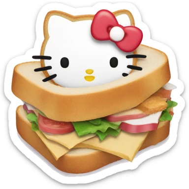 Hello kitty sandwich  sticker