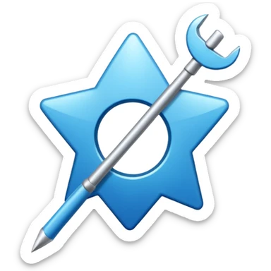 Verificado azul con la flecha blanca sticker