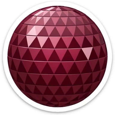 burgundy disco ball sticker