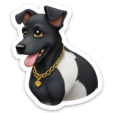 perro negro hermoso sticker