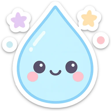 a water droplet sticker