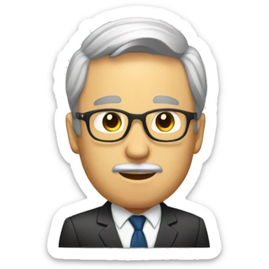 Homme Politique qui parle à quelqu'un sur son bureau sticker