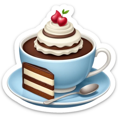 Tea and cake sticker