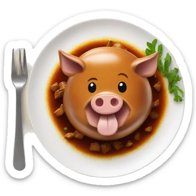 pork adobo on a plate sticker