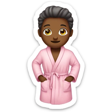 Cute light pink robe sticker