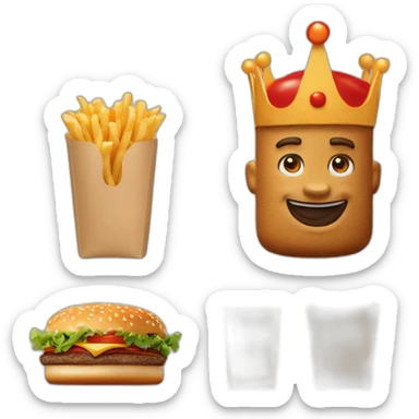 Burger king mascot 2019 logo sticker