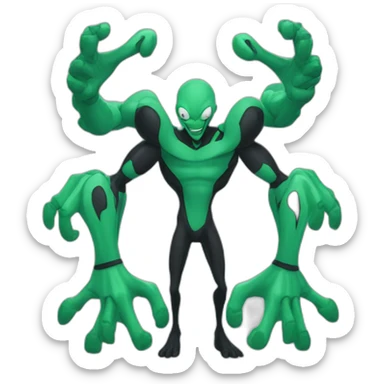 four arms alien from ben 10 sticker