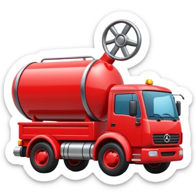 Camion avec des gyropahre sticker