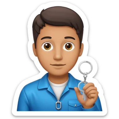 hombre con llave sticker