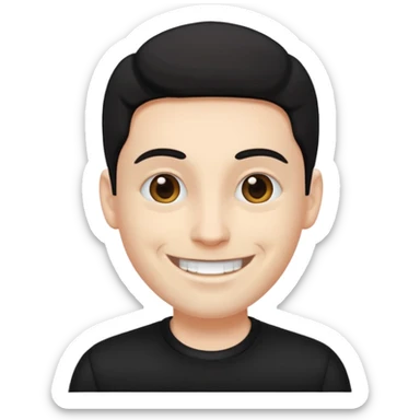 gil be white and be wering black sticker