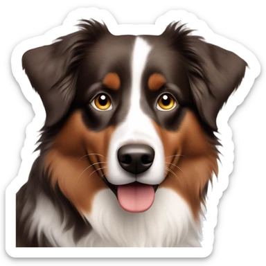 red tri australian shepherd with no white on face sticker
