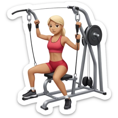 gym cable machine crossover exercise sticker