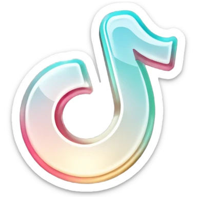 tiktok logo thats glowing transparent background sticker