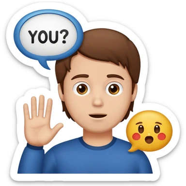 A man with brown hair with a speech bubble that says “you do you boo boo” sticker