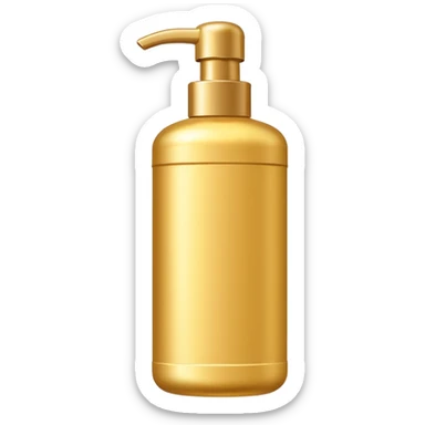 shampoo bottle in golden colour sticker