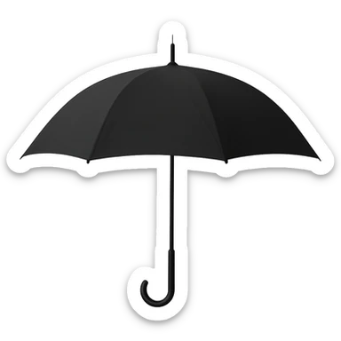 black umbrella sticker